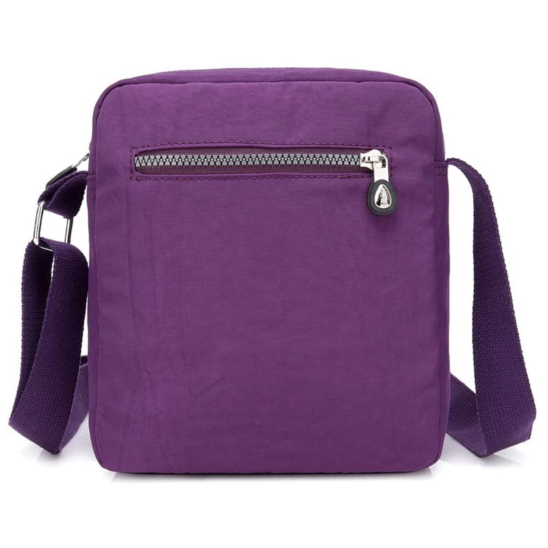 KARRESLY Casual Nylon Purse Handbag Crossbody Bag Waterproof Shoulder Bag for Women (Purple) - Image 3
